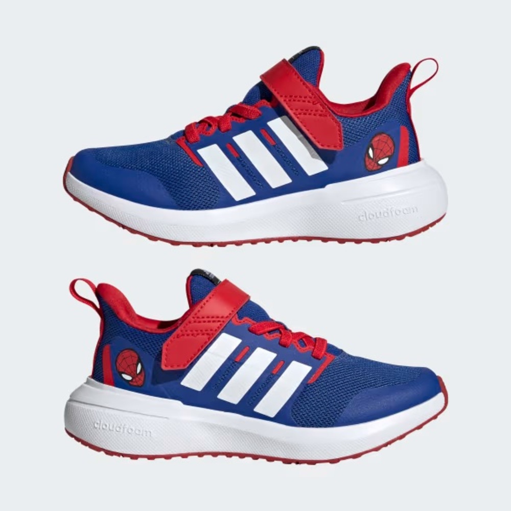 Size 8 Toddler adidas Kids Blue & Red Spider-Man Cloudfoam Trainer